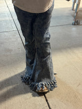 Load image into Gallery viewer, Little Cowgirl Fringe Bell Bottoms