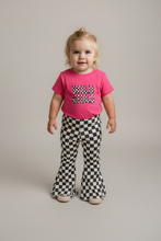 Load image into Gallery viewer, Checkered Cowgirl Kids Bell Bottoms
