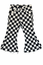 Load image into Gallery viewer, Checkered Cowgirl Kids Bell Bottoms
