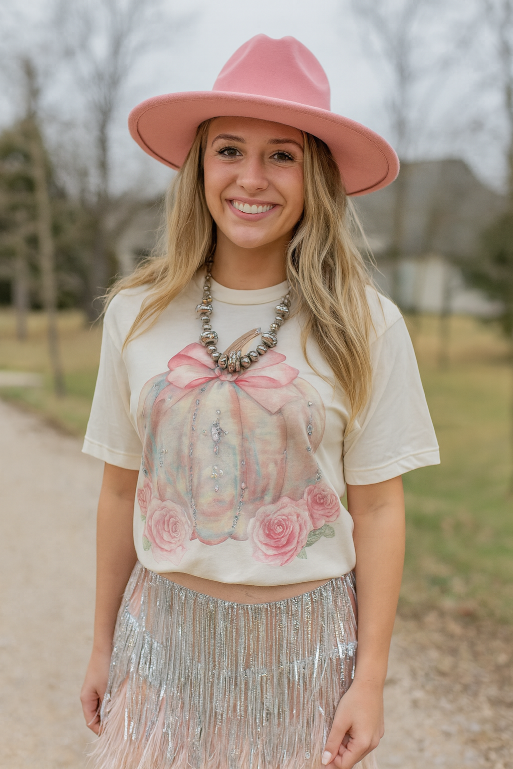 Pink Pumpkin Graphic Tee
