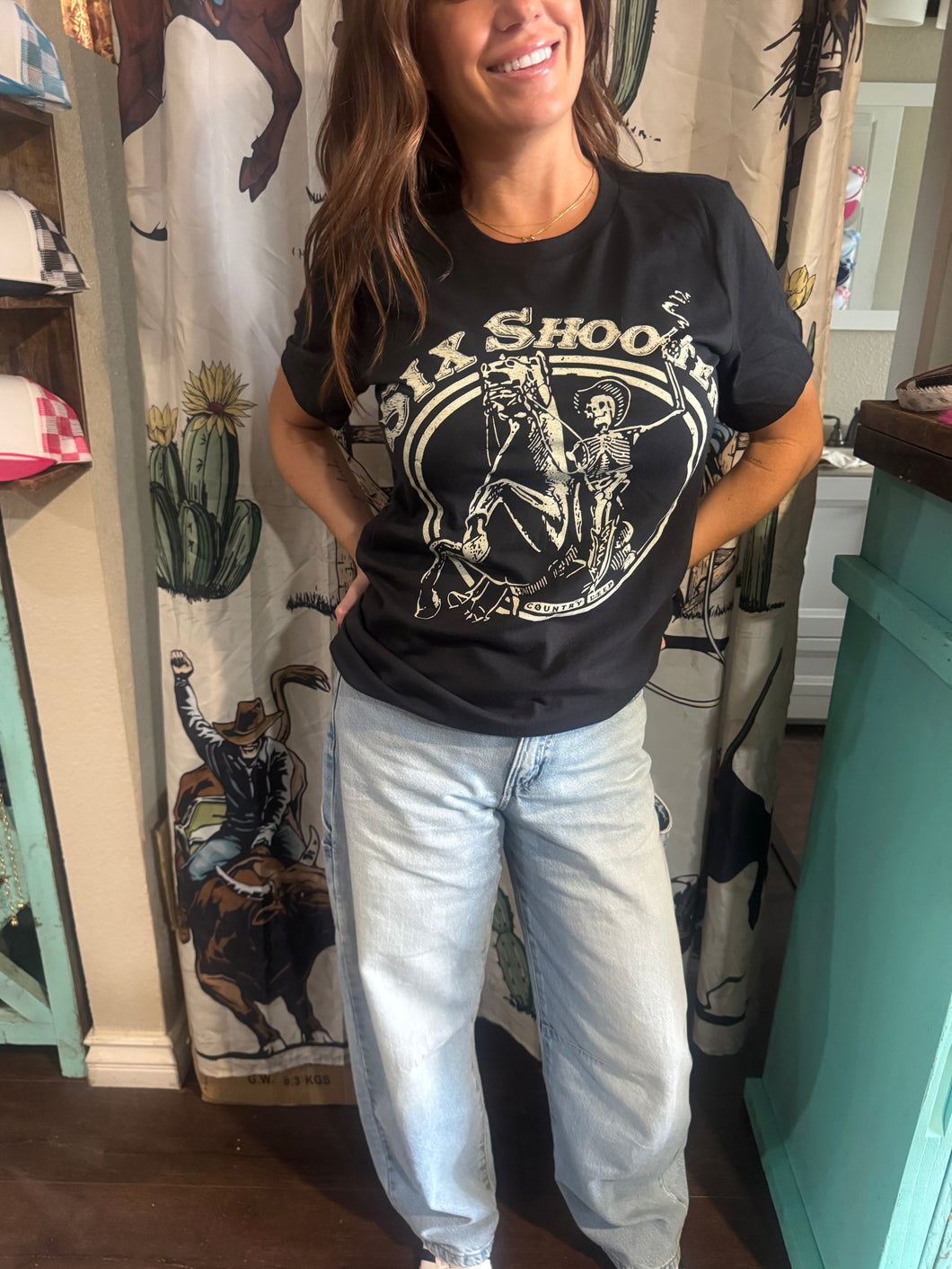 “Six Shooter” Western Graphic Tee
