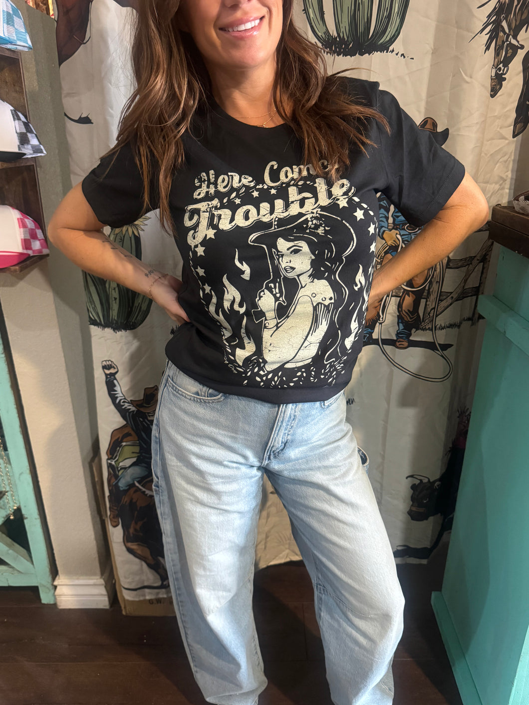 “Here Comes Trouble” Graphic Tee
